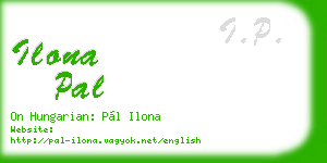 ilona pal business card